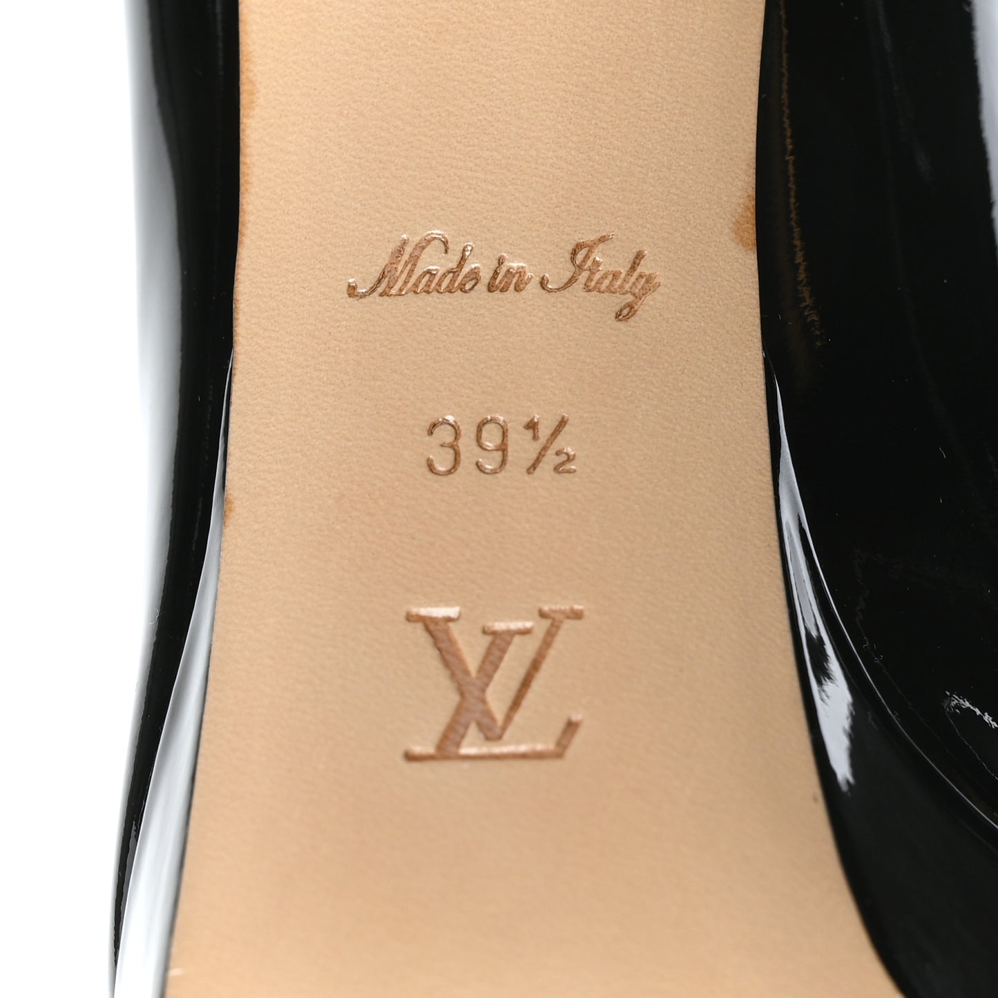 Rendez Vous Patent Open Toe Pumps 39.5 Black