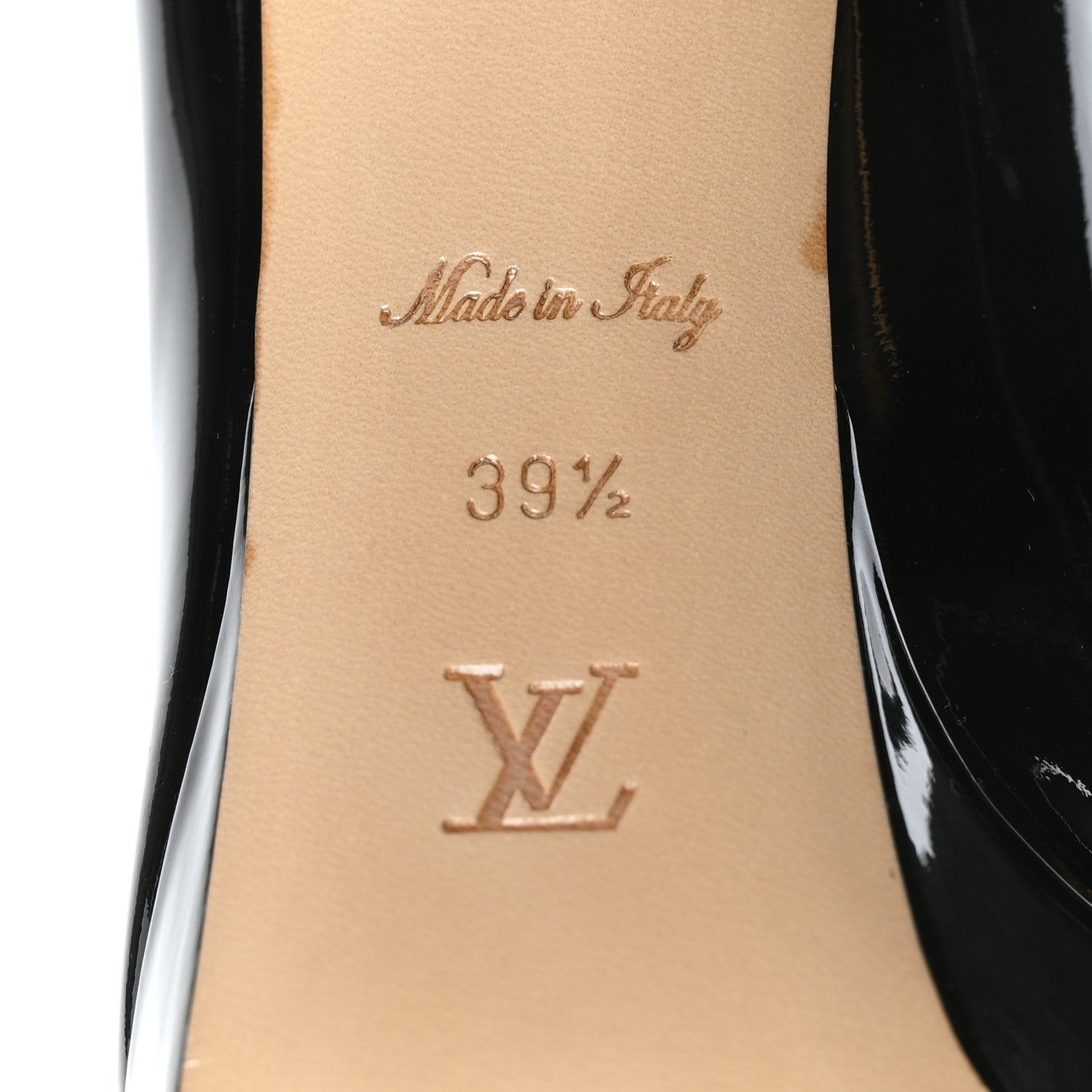 Louis Vuitton Rendez Vous Patent Open Toe Pumps 39.5 Black 9 of 9