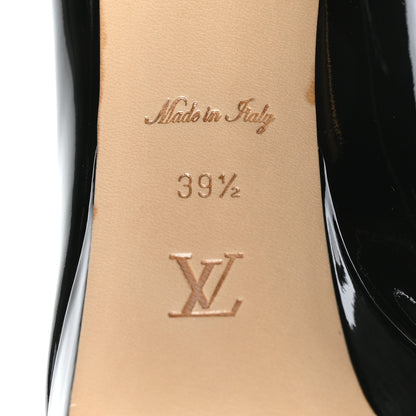 Louis Vuitton Rendez Vous Patent Open Toe Pumps 39.5 Black 9 of 9
