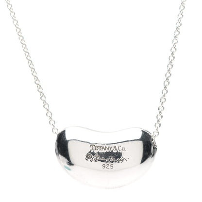 Tiffany Sterling Silver 12mm Elsa Peretti Bean Pendant Necklace 4 of 6