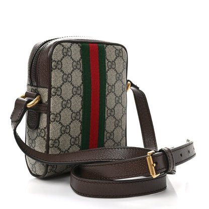Gucci GG Supreme Monogram Web Mini Ophidia Messenger Brown 3 of 9