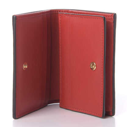 Gucci GG Supreme Monogram Apple Card Case Wallet Beige Multicolor Lobster Red 5 of 7