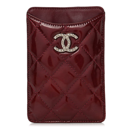 Chanel Patent Quilted Brilliant iPhone Case Burgundy 1 of 8