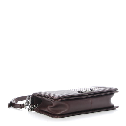 Chanel Calfskin Chevron Quilted New Medium Boy Flap Burgundy 4 of 7