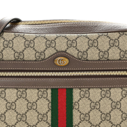 Gucci GG Supreme Monogram Web Small Ophidia Shoulder Bag Brown 8 of 10