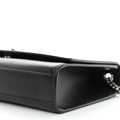 Saint Laurent Grain De Poudre Medium Classic Monogram Kate Satchel Black 8 of 8