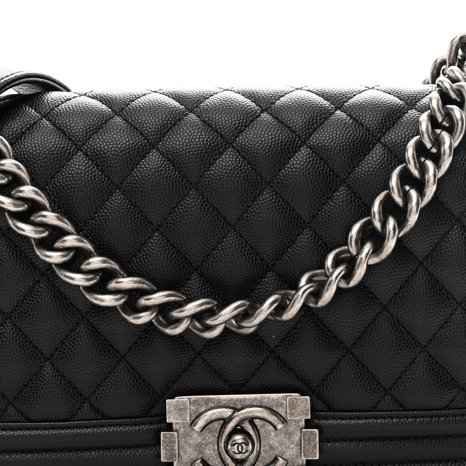 Chanel Caviar Quilted Medium Boy Flap Black 8 of 11