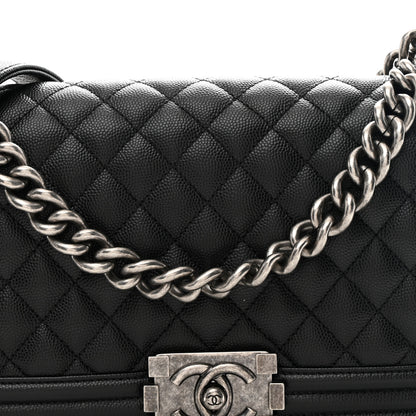 Chanel Caviar Quilted Medium Boy Flap Black 8 of 11