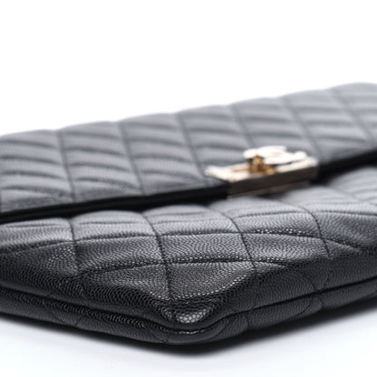 Chanel Caviar Quilted Large Golden Class Pouch Black 8 of 11