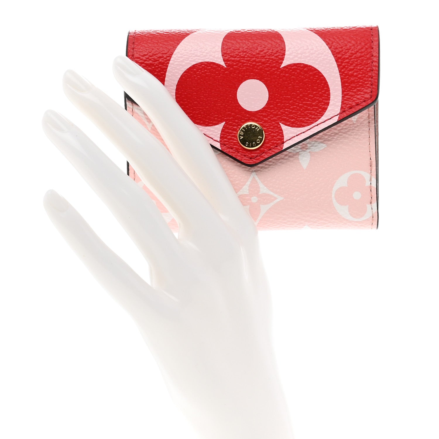 Louis Vuitton Monogram Giant Zoe Wallet Rouge Rose 2 of 7