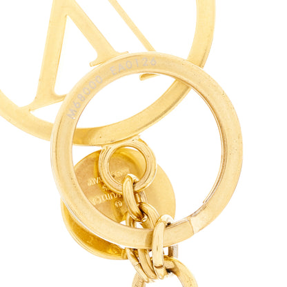 Louis Vuitton Metal LV Circle Bag Charm Key Holder Gold 4 of 6