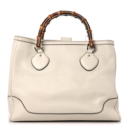 Gucci Grained Calfskin Medium Diana Bamboo Top Handle Tote Ivory 1 of 13