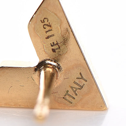 Louis Vuitton Brass Essential V Stud Earrings Gold 6 of 9
