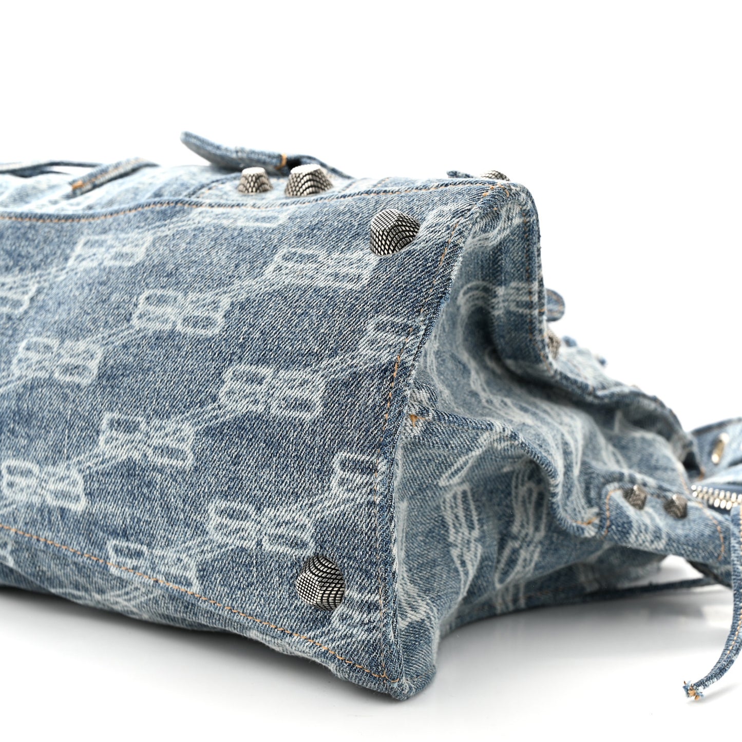 Denim BB Monogram Neo Cagole City Handbag Blue