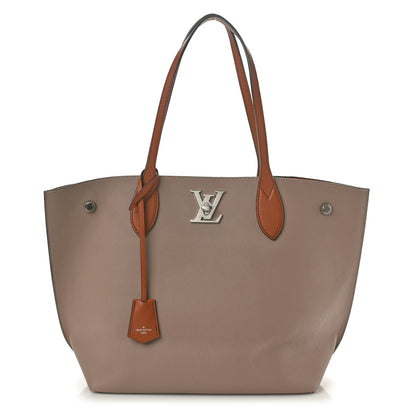 Louis Vuitton Calfskin Lockme Go Tote Vison 1 of 9