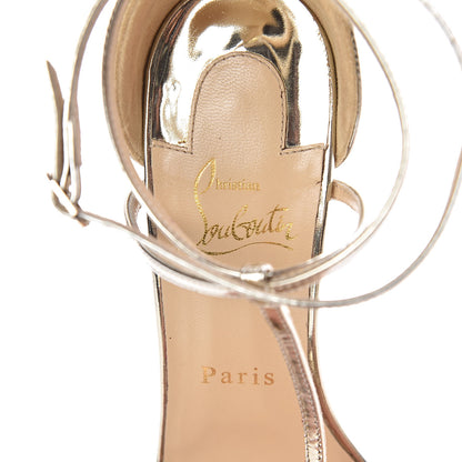 Christian Louboutin Specchio Blakissima 85 T-Strap Sandals 37.5 Platine 10 of 11