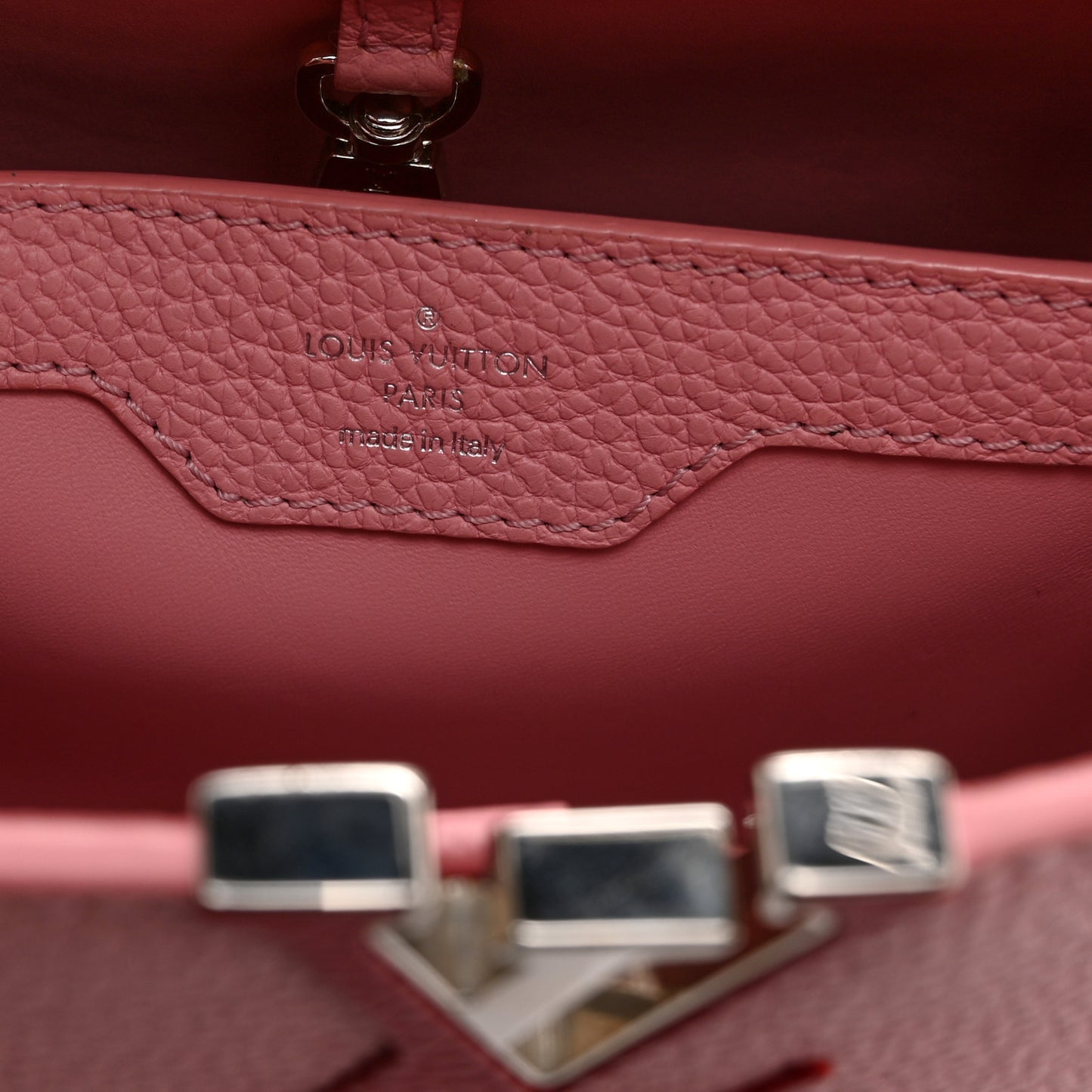 Taurillon Capucines BB Pink Dark Red