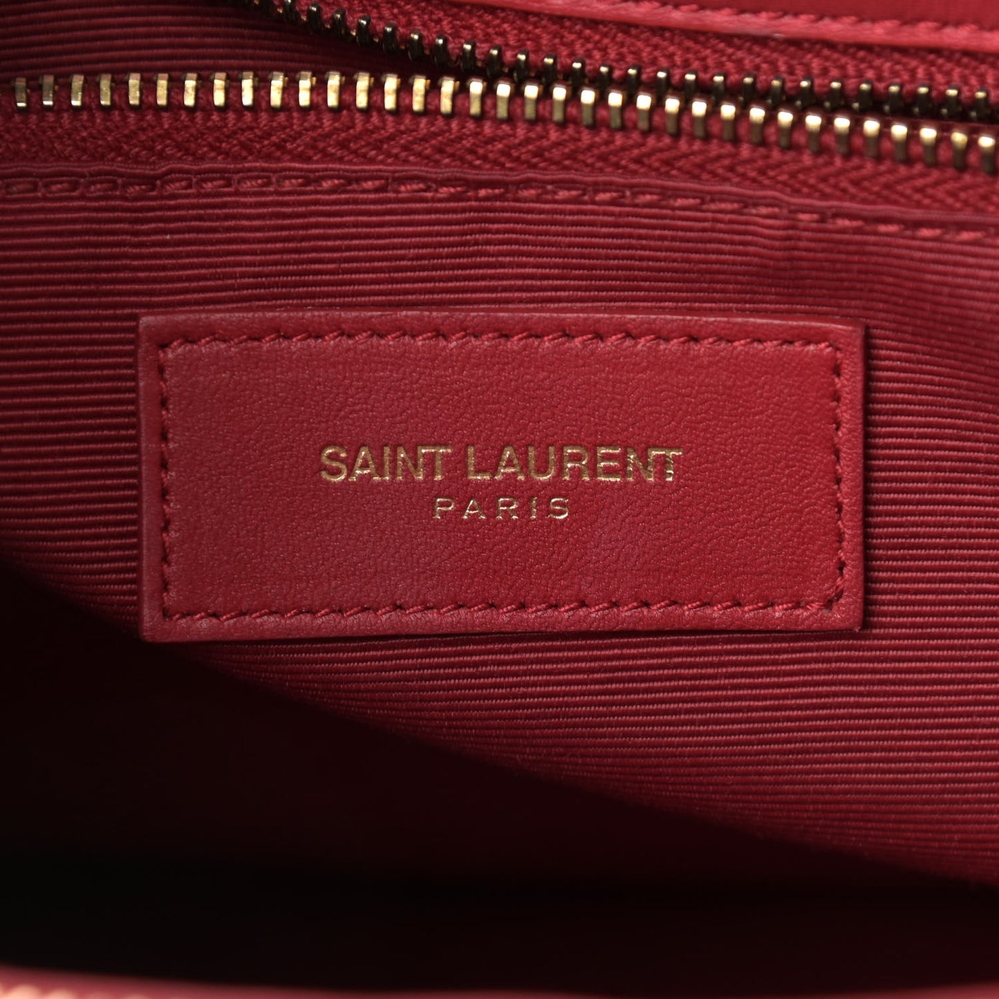 Smooth Calfskin Matelasse Chevron Monogram Shopping Bag Red