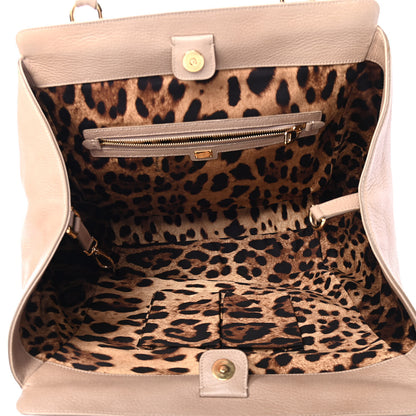 Dolce & Gabbana Grained Deerskin Miss Monica Satchel Nude 4 of 4