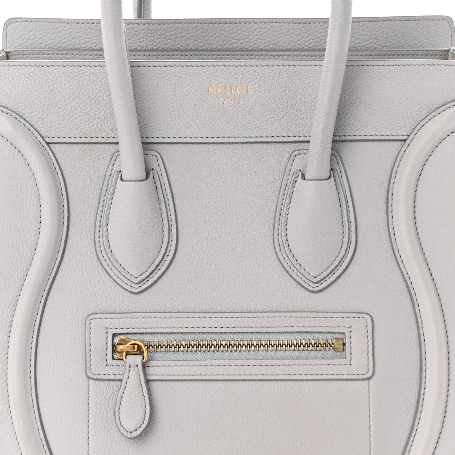 Celine Baby Drummed Calfskin Micro Luggage Sky 8 of 11