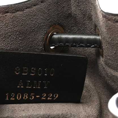 Fendi Wool Vitello Grace Small Houndstooth Mini Mon Tresor Bucket Bag Grigio Anthracite 7 of 10