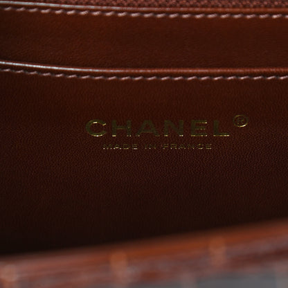 Chanel Alligator Jumbo Single Flap Dark Brown 6 of 9