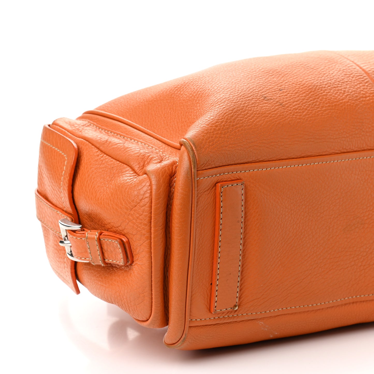 Vitello Daino Side Pocket Tote Papaya
