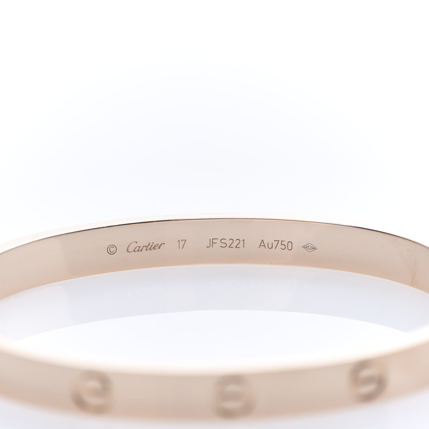 Cartier 18K Pink Gold LOVE Bracelet 17 3 of 6