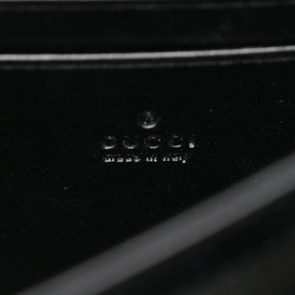 Gucci Calfskin Matelasse Aria GG Marmont Chain Wallet Black 6 of 12