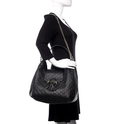 Gucci Guccissima Medium Emily Hobo Black 2 of 10