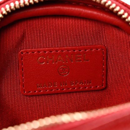 Chanel Caviar Quilted Zip Around Classic Coin Purse Red 6 of 7