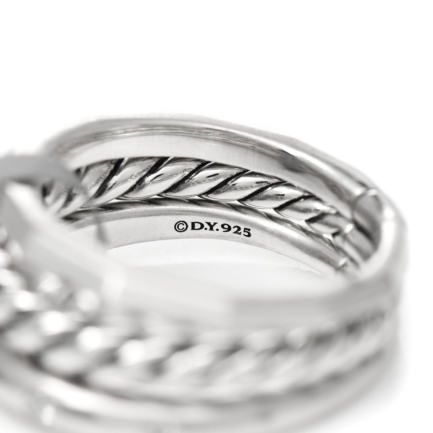 Sterling Silver Diamond 9mm Stax Narrow Ring 51 5.75