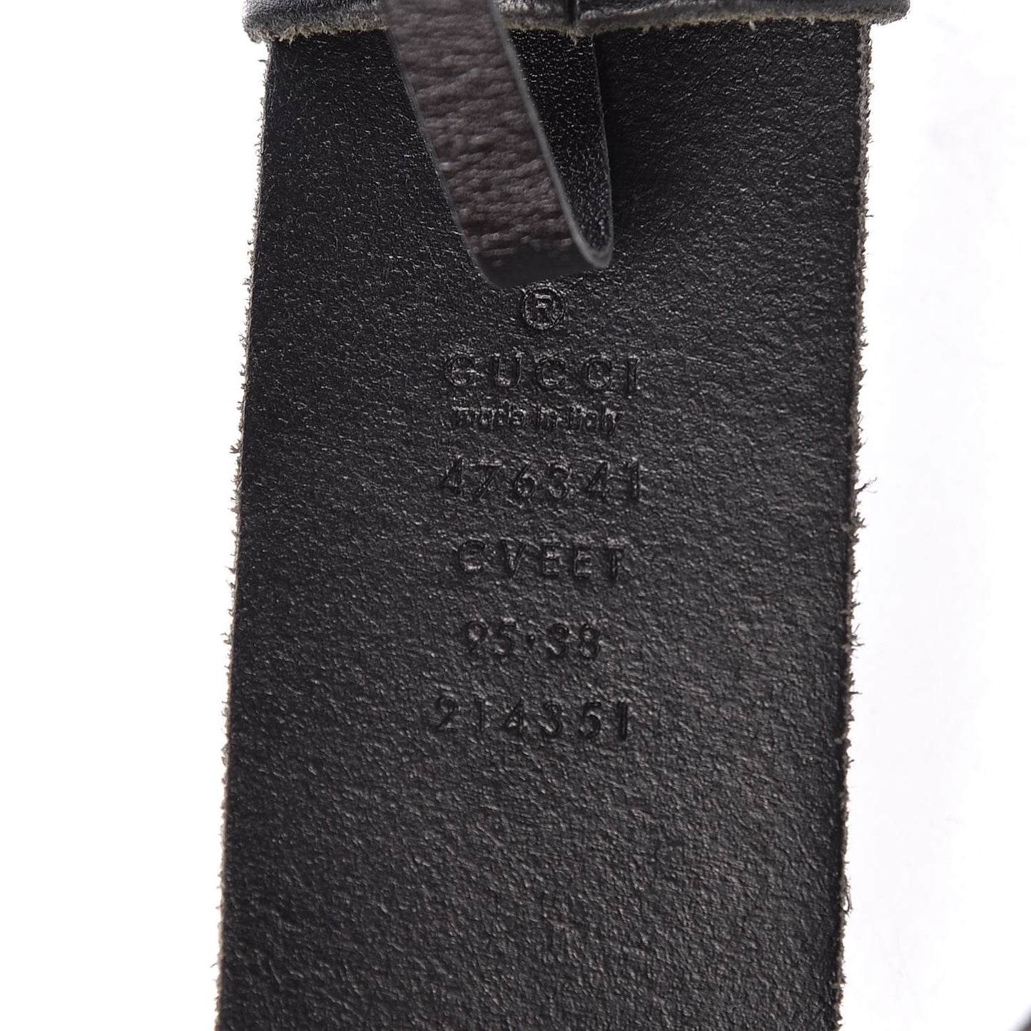 Calfskin Crystal Double G Belt 95 38 Black Multicolor