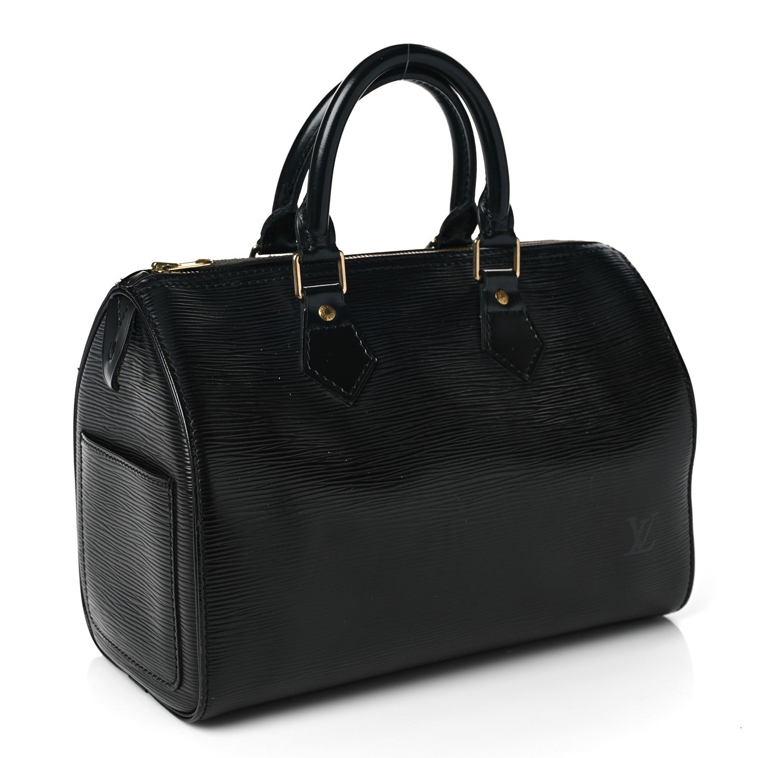 Louis Vuitton Epi Speedy 25 Black 3 of 9