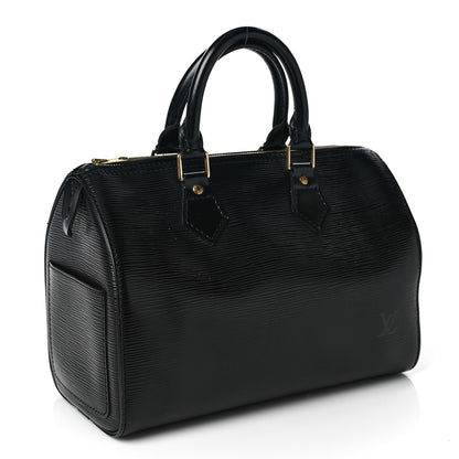 Louis Vuitton Epi Speedy 25 Black 3 of 9