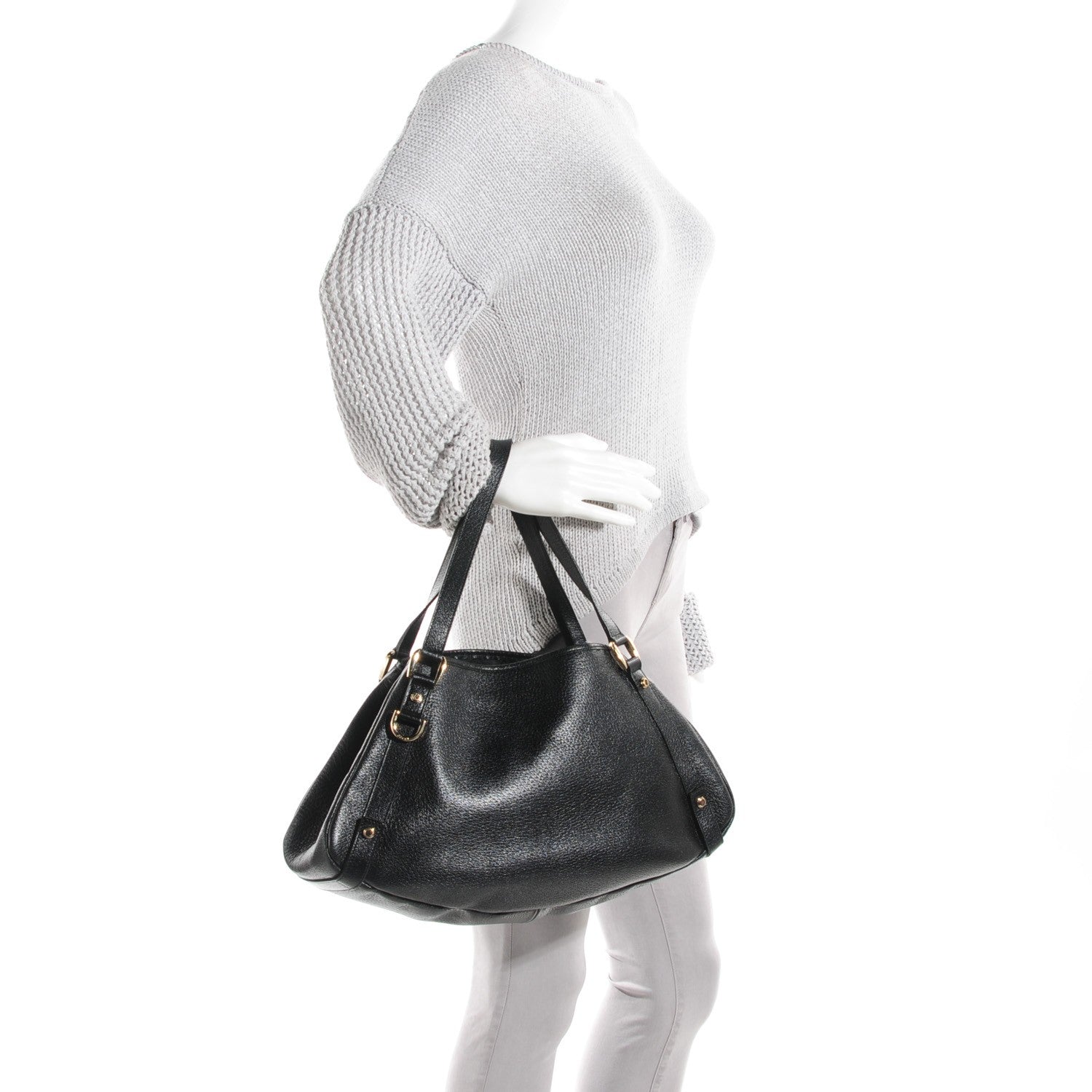 Gucci Calfskin Medium Abbey Shoulder Bag Black 2 of 7