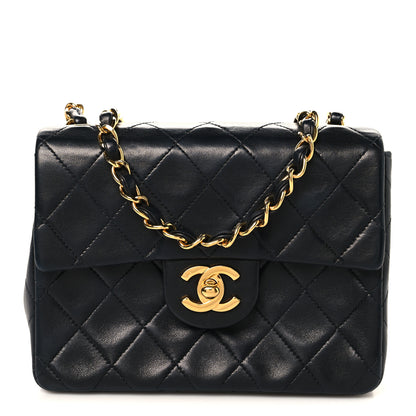 Chanel Lambskin Quilted Mini Square Flap Black 1 of 12