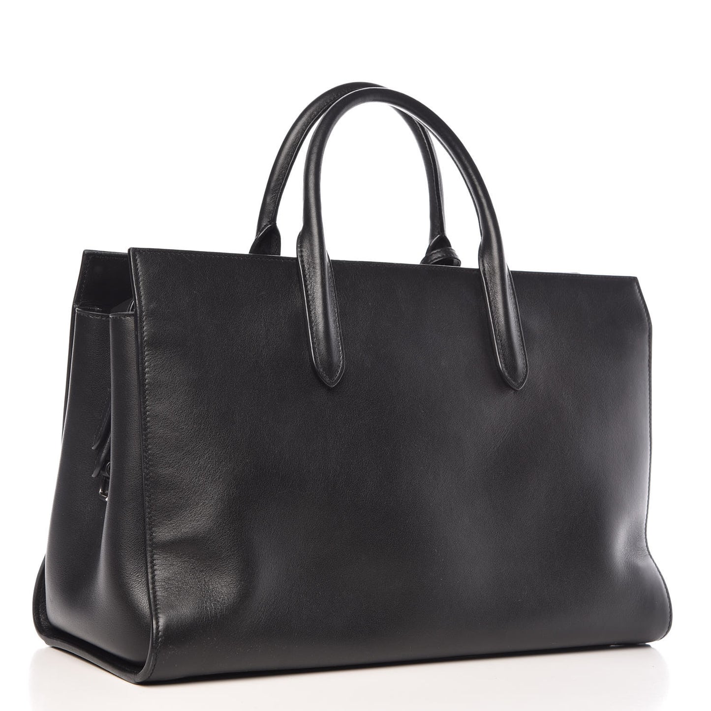 Calfskin Large Jane Tote Bag Black
