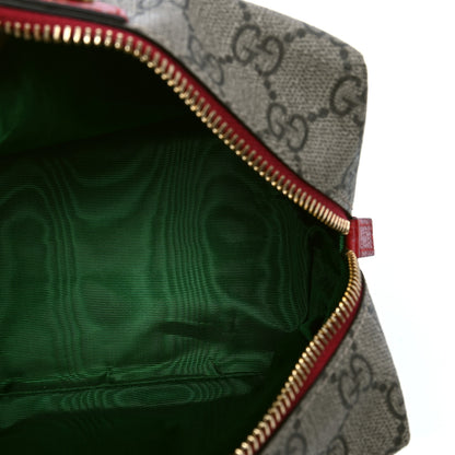 Gucci Soft GG Supreme Monogram Calfskin Medium Ophidia Cosmetic Case Beige Ebony Hibiscus Red 5 of 5