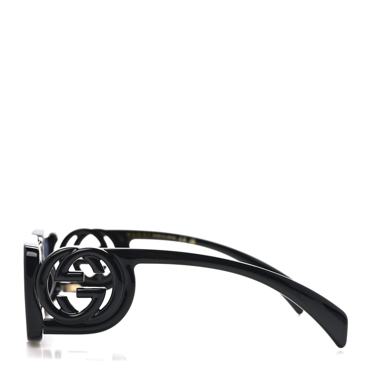 Gucci Acetate Chaise Rectangler Frame Sunglasses GG1325S Black 3 of 8