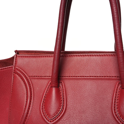 Celine Baby Grained Calfskin Medium Phantom Luggage Carmin 17 of 20