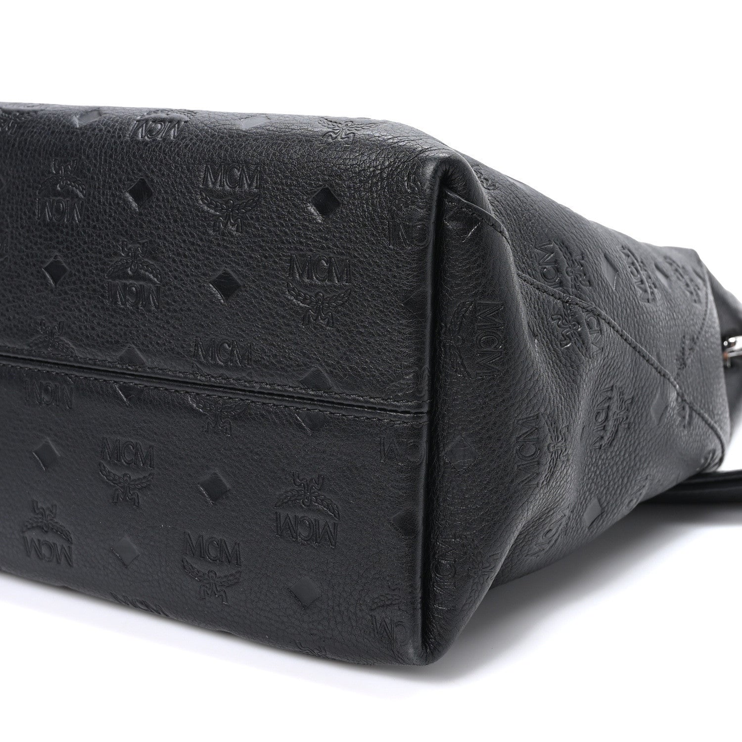 MCM Calfskin Ottomar Monogram Large Klara Hobo Black 9 of 9