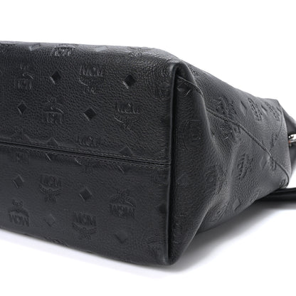 MCM Calfskin Ottomar Monogram Large Klara Hobo Black 9 of 9