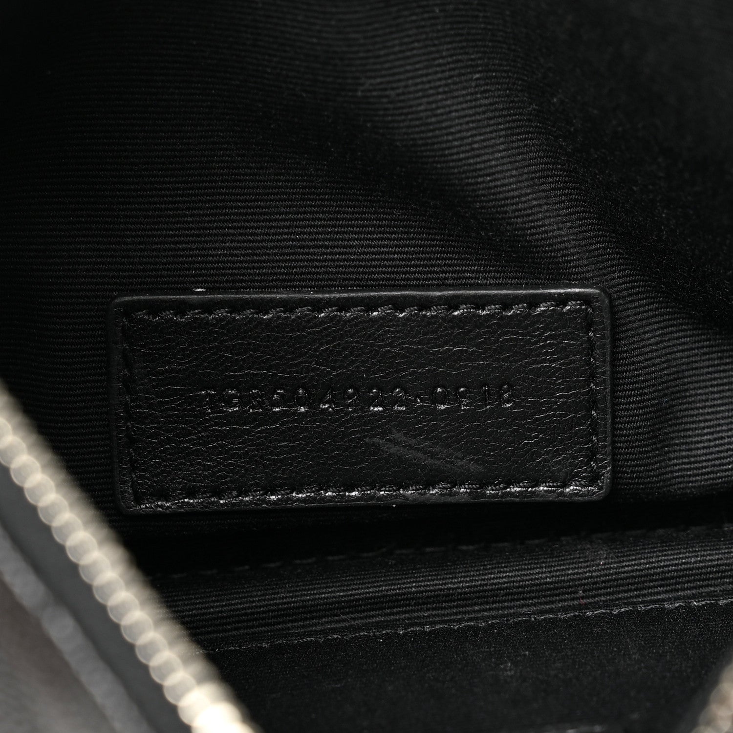 Saint Laurent Grain De Poudre Chevron Monogram Bill Pouch Black 7 of 9