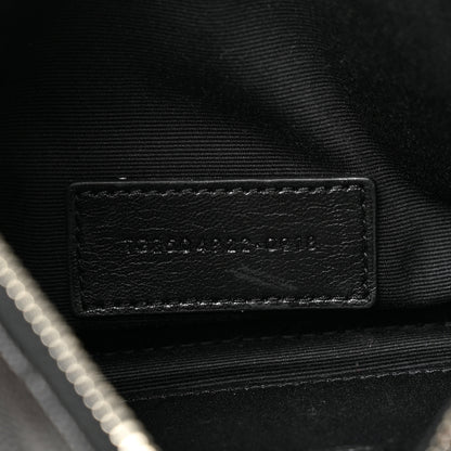 Saint Laurent Grain De Poudre Chevron Monogram Bill Pouch Black 7 of 9