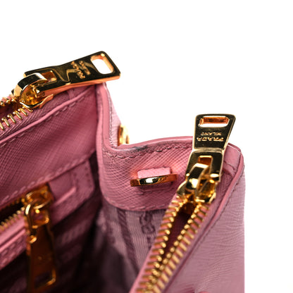 Prada Saffiano Lux Micro Galleria Double Zip Tote Petalo 23 of 33