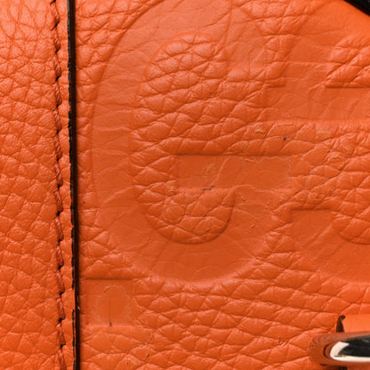 Gucci Piuma Calfskin Jumbo GG Embossed Large Duffle Bag Good Orange 12 of 13