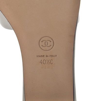 Chanel Lambskin Beaded CC Mules 40.5 Grey 6 of 7