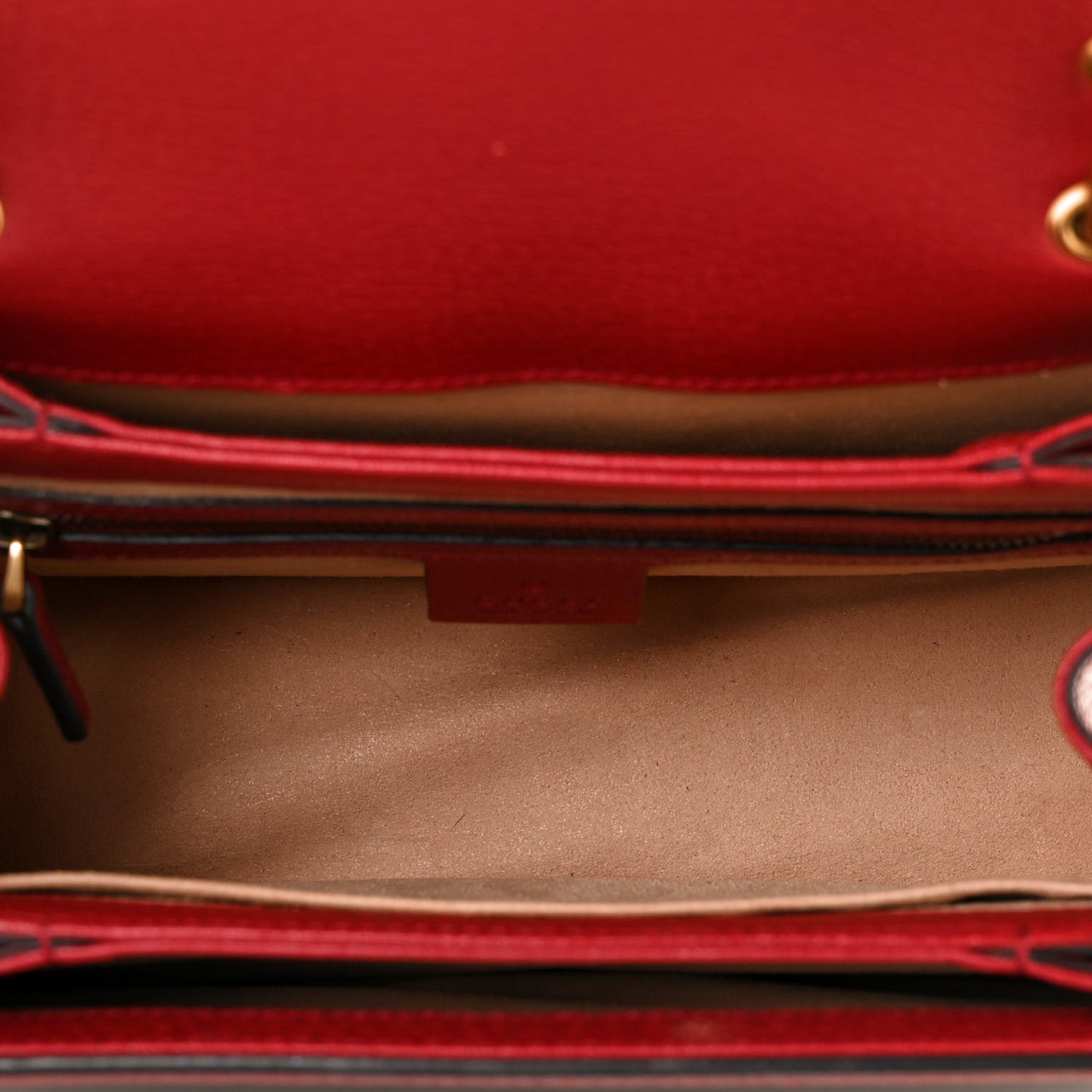 GG Supreme Monogram Small Queen Margaret Top Handle Bag Red