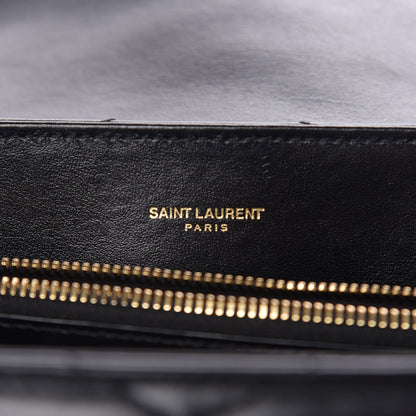 Saint Laurent Calfskin Y Quilted Monogram Medium Loulou Chain Satchel Black 6 of 12